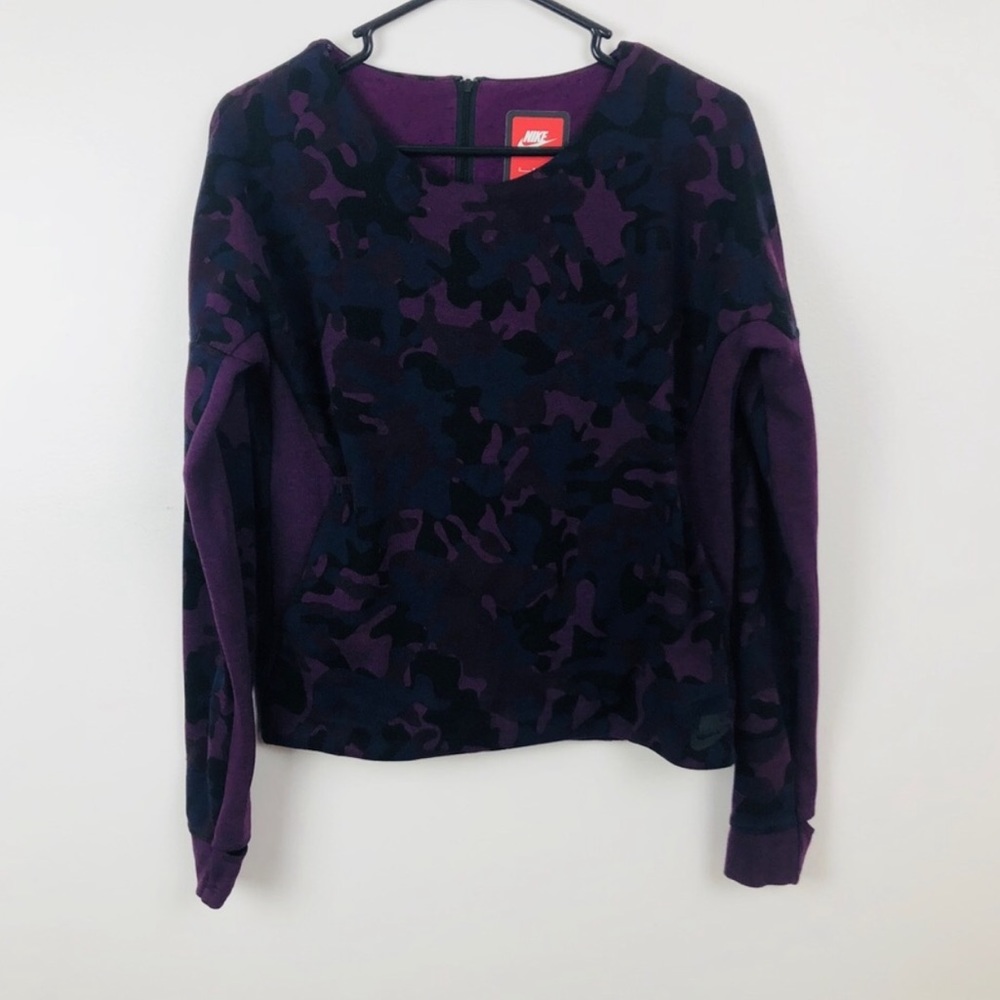 Nike Camo Tech Fleece Crew Neck Sweatshirt Size S